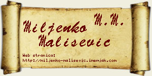 Miljenko Mališević vizit kartica